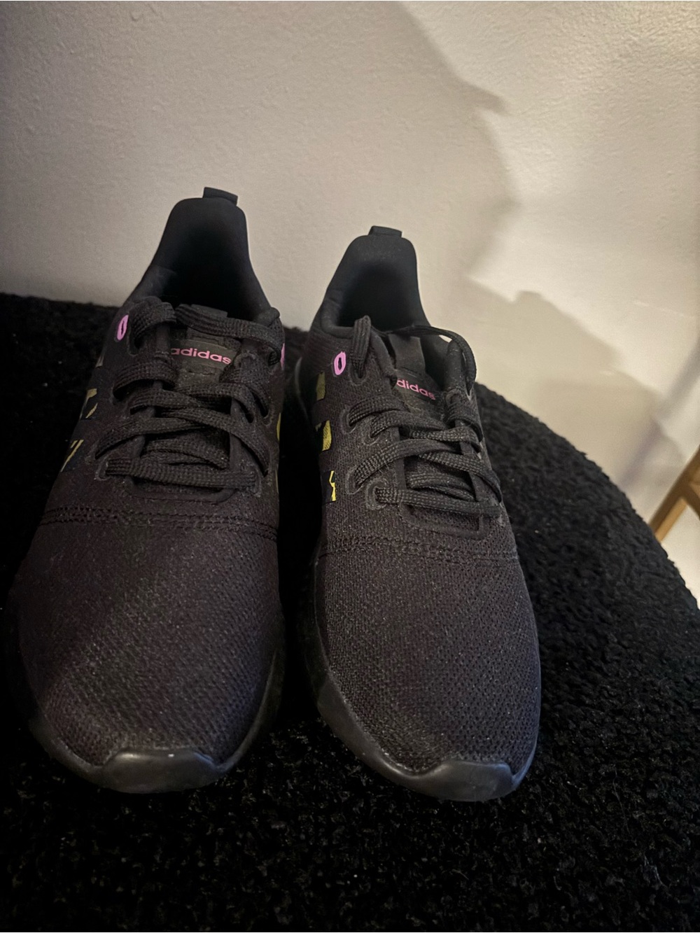 adidas Women’s Black Sneakers w/ Camo Stripes - Picture 3 of 3